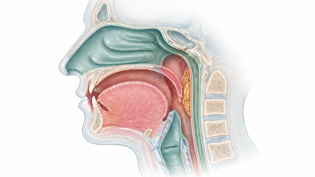 ENT examination of upper airway anatomy for sleep apnea surgical planning