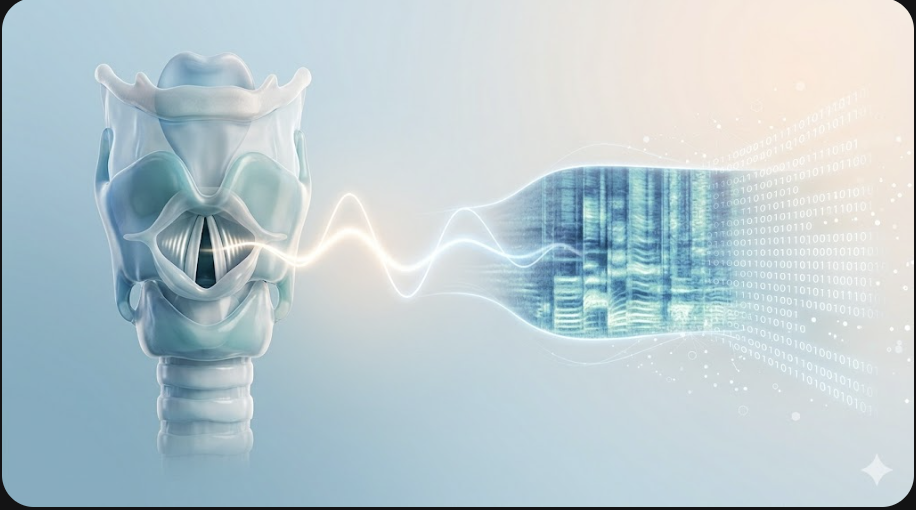 How AI voice cloning works. AI voice cloning explained from an ENT perspective with larynx anatomy.