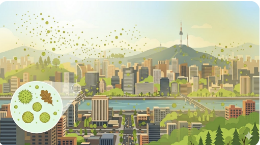Korea 2026 spring pollen index 4x higher than 2025 — climate change and allergic rhinitis — ENT specialist guide
