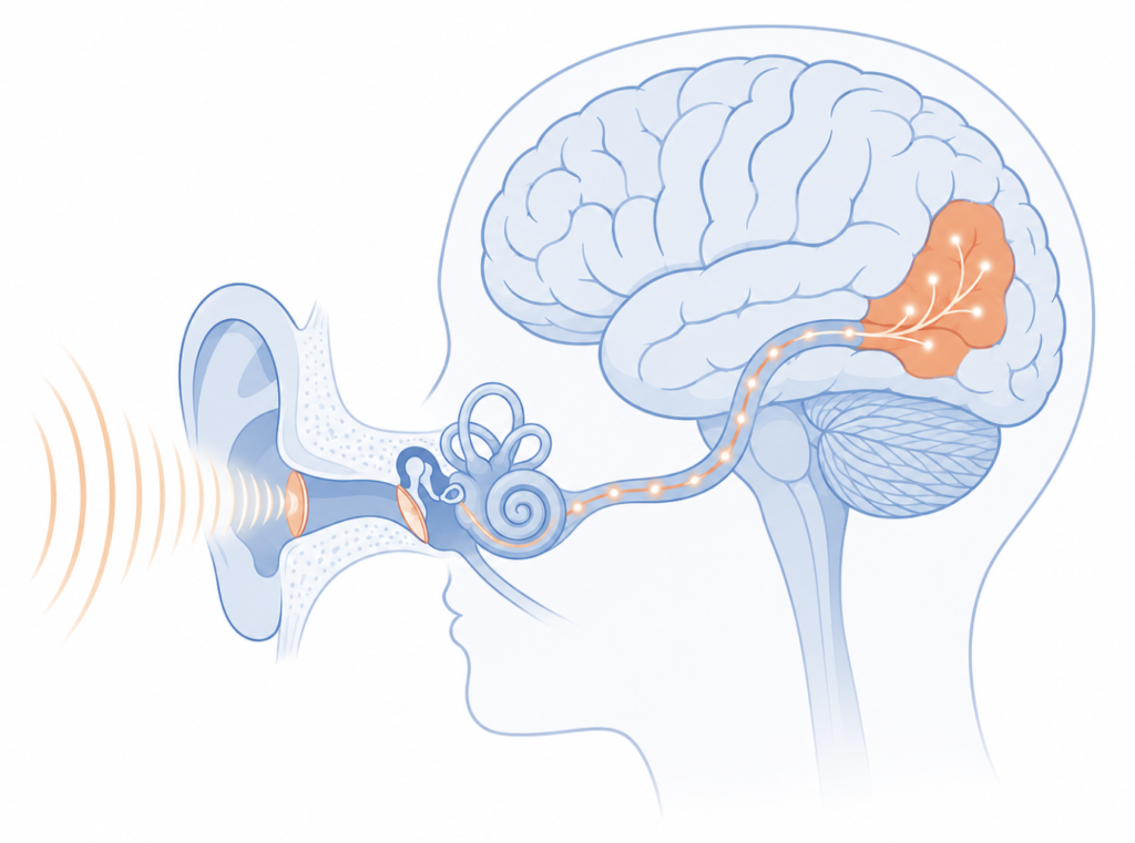 auditory cortex brainwave decoding diagram