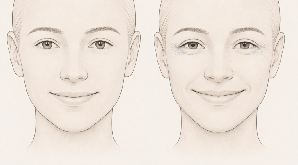 Anatomy of a Duchenne smile: comparison of zygomaticus major activation alone (fake smile) versus combined zygomaticus and orbicularis oculi activation (genuine smile) with crow's feet