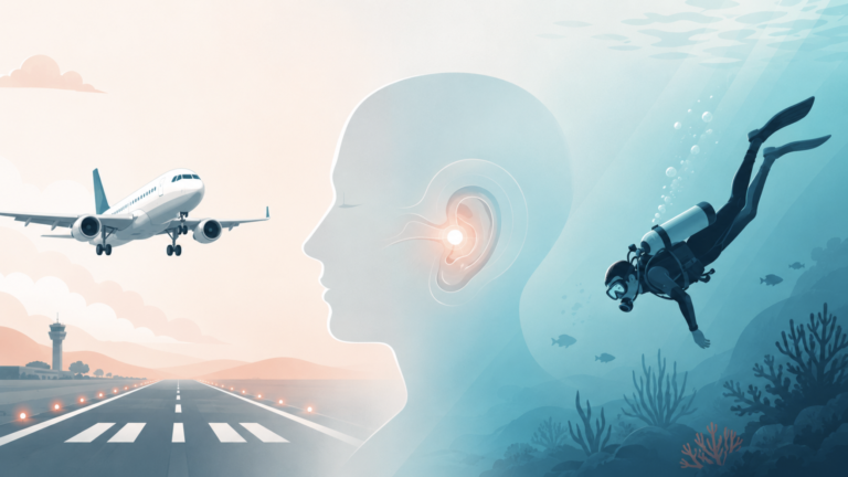 Ear and sinus barotrauma during a flight and a scuba dive — pressure on the ears