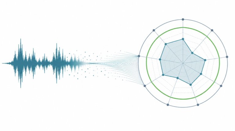 MDVP voice analysis converting a voice waveform into a radial acoustic parameter chart