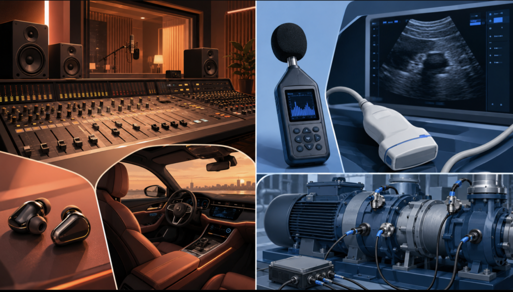 Industries that prioritize subjective sound versus those that prioritize objective measurement